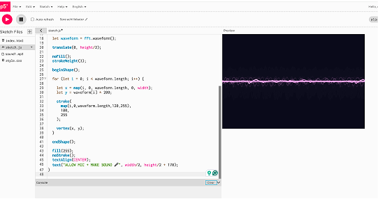The waveform stabilizes when the sound is softer.